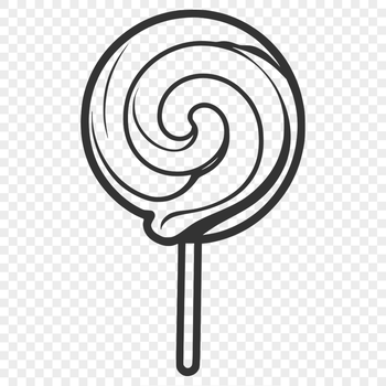 A colorful illustration of a lollipop, created as a vector graphic.