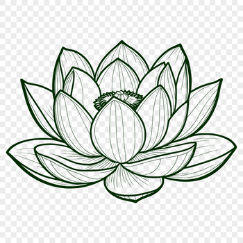 An intricately designed lotus flower vector art, suitable for various designs and projects.
