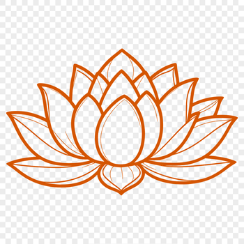 Illustration of a lotus flower, a symbol in various Eastern religions, as a vector graphic.