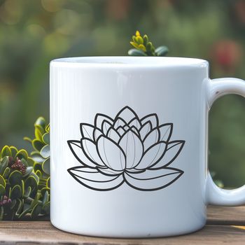 An illustrated depiction of the lotus flower, a symbol in various Eastern religions.