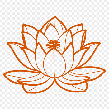 High-quality vector image of a lotus flower, suitable for various uses including printing and digital design.