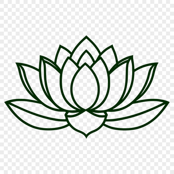 Illustrative representation of the lotus flower, a symbol with deep roots in various cultures and religions.