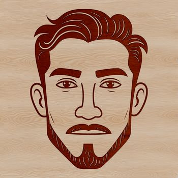 A 2D illustration of an adult male figure in a neutral pose, created using vector graphics.