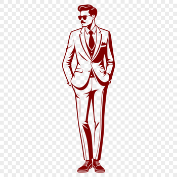 A male figure depicted in simple, 2D vector lines.