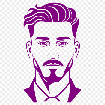 A male figure depicted in a minimalist style, suitable for vector art and cutting machine projects.