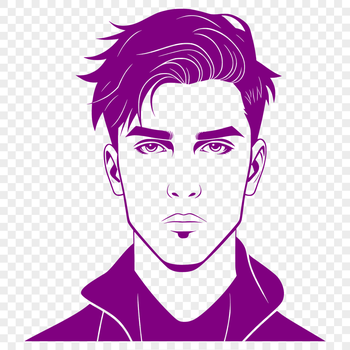 An SVG design featuring a basic representation of a human male.