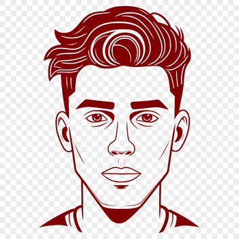 A male figure designed as vector art for various applications.
