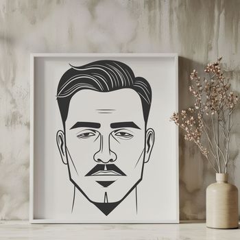 Male figure illustration created in vector format.