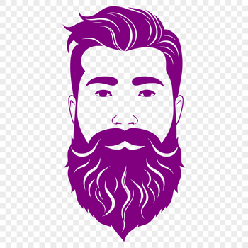 An illustration of a male figure with a beard, suitable for vector design and cutting machine templates.