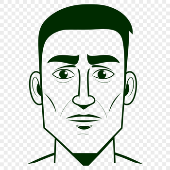 A digital illustration of a male figure.