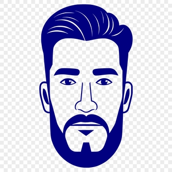 An editable outline illustration of a man, suitable for cutting machines like Cricut.