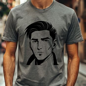 A male silhouette created as a vector graphic.
