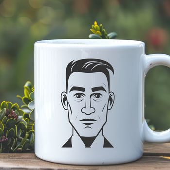 Male figure represented in vector art style, suitable for digital editing and cutting machine applications.