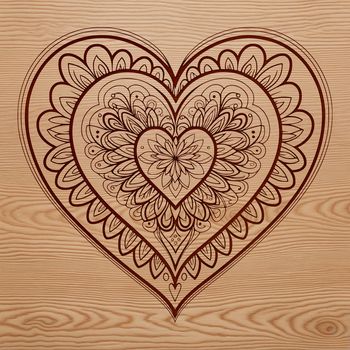 A colorful mandala design featuring a heart shape at its center, ideal for various digital applications.