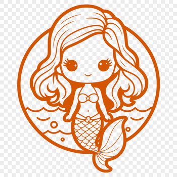 A mythical sea creature with human upper body and fish lower body, created as a digital vector art design.