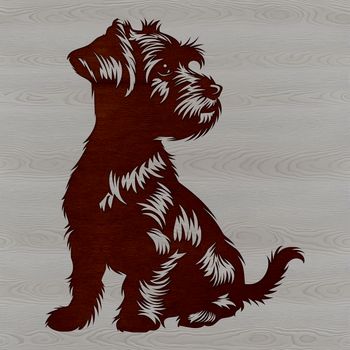 Portrait of a miniature Schnauzer in vector format, suitable for use as clip art or custom design element.