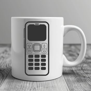 A high-resolution vector illustration of a modern mobile phone, suitable for cutting machines like Cricut or laser cutters.