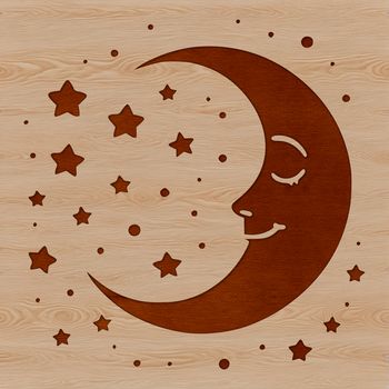 A high-quality digital illustration of the moon in vector format.