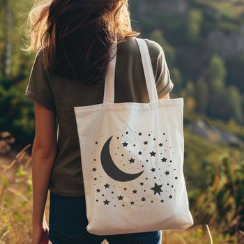 A detailed vector illustration of the Moon in space.