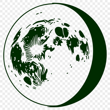 A simple vector illustration of the full moon in space.
