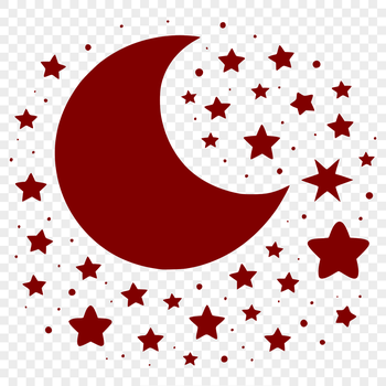 Illustration of a full moon in the night sky with stars, suitable as vector art for graphic design projects.