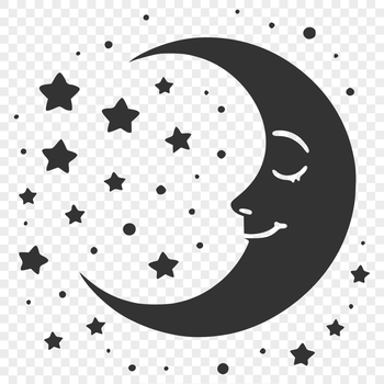 A high-resolution, scalable illustration of the moon in space.
