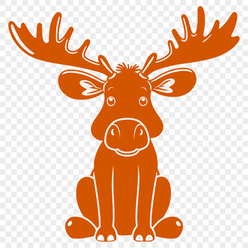 A detailed illustration of a wild North American moose, suitable for vector graphics.