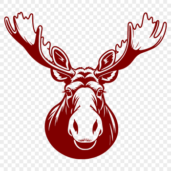 A large wild animal from the deer family, depicted in vector format.