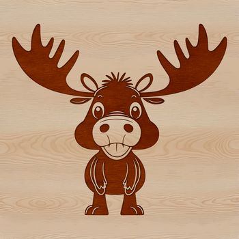 A large North American wild animal with distinctive antlers.
