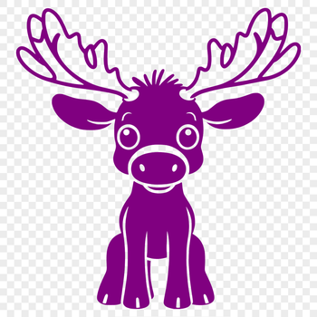 A detailed illustration of a wild North American animal with distinctive antlers.