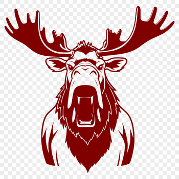 A vector illustration of a large antlered North American wild animal, suitable for use in various digital projects.