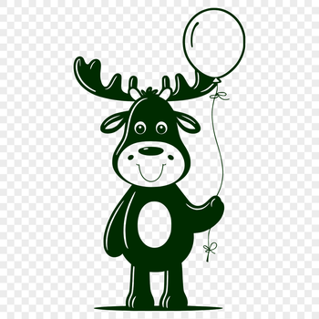 A detailed illustration of a large, wild animal with antlers, suitable for vector design projects.