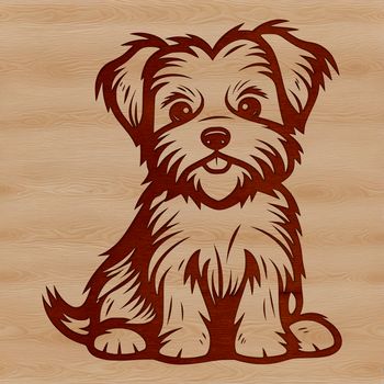 A vector illustration of a cute Morkie, suitable for personal or commercial use with various design software.