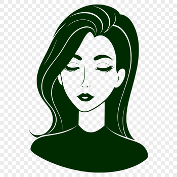 Female figure illustration in vector format, suitable for various cutting machines and design software.