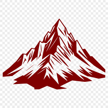A 2D illustration of a mountain landscape in vector format.