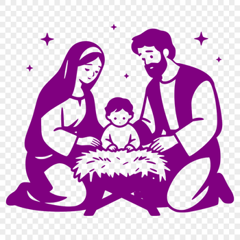 Nativity scene illustration in vector format, suitable for commercial or personal use.
