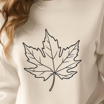 A single green leaf with detailed veins, suitable for vector art and digital designs.