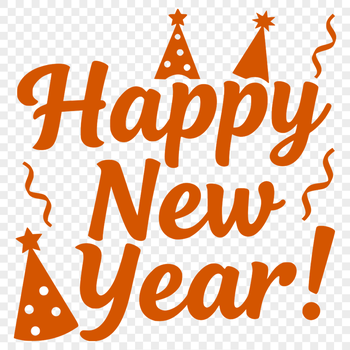 Illustrative vector design for the New Year, suitable for various cutting machines and DIY projects.
