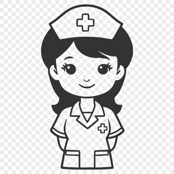 A female nurse in a uniform, representing the medical profession.