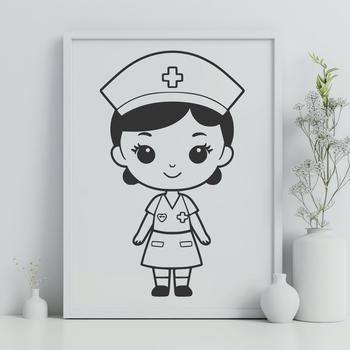 Female nurse in uniform, representing the nursing profession.