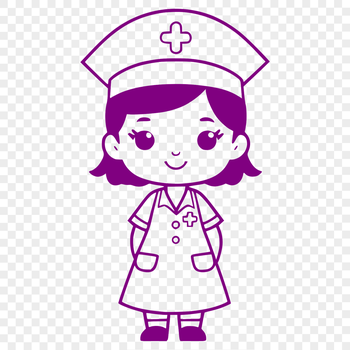 A professional woman in a nurse's uniform, illustrating the healthcare profession.