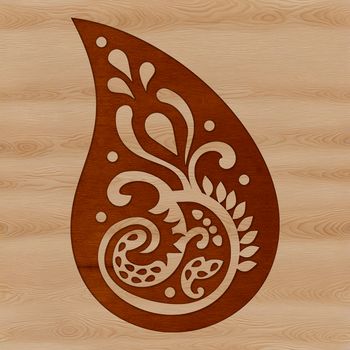 Ornate paisley shape, ideal for clip art designs.