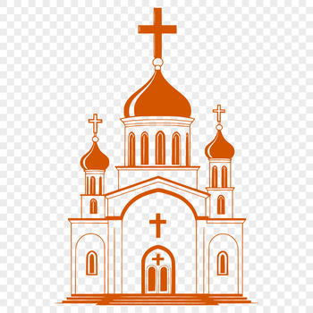 Orthodox church icon in a vector format, suitable for graphic design and digital art projects.