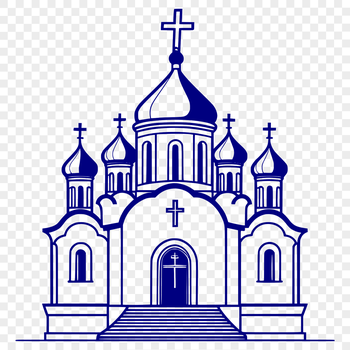 Illustrated Orthodox church icon in vector format, suitable for use in various design applications.