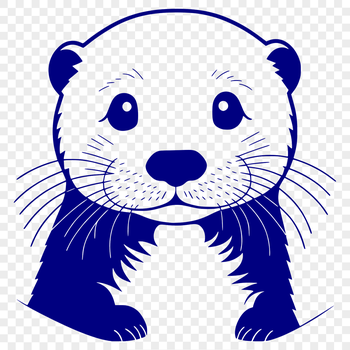 A vector illustration of a playful otter in a natural habitat.