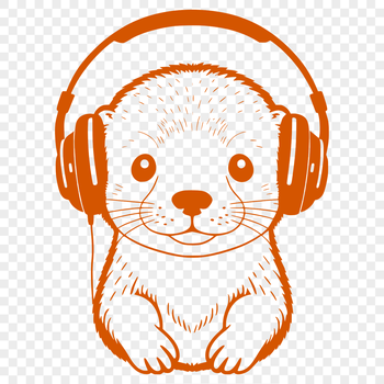 An illustration of a river otter in a vector format.