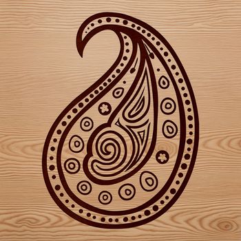 Ornate paisley shape for vector design and cutting machine applications.