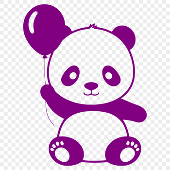 A cute, fluffy animal with distinctive black and white markings.