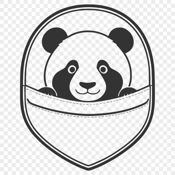 A simple illustration of a wild animal native to China, the giant panda.
