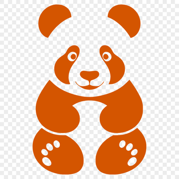 A digital illustration of a giant panda in its natural habitat, created as a vector graphic.